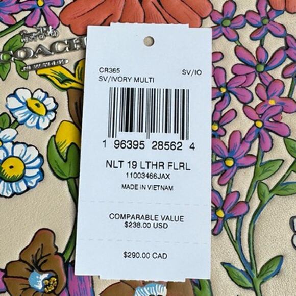 Coach Nolita 19 With Floral Print in Ivory Multi Leather CR365 - Picture 4 of 4